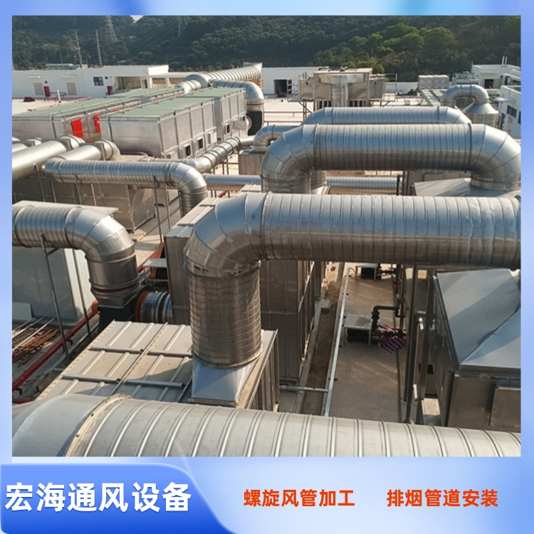 萍乡螺旋风管生产厂家供应304不锈钢螺旋管加工 车间除尘不锈钢螺旋管定制