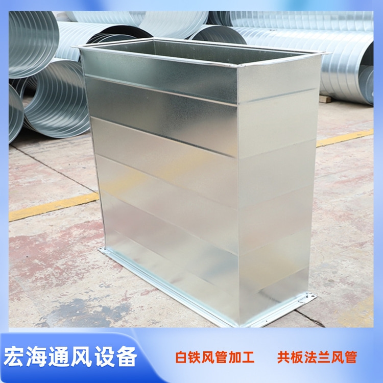 萍乡通风管道生产厂家供应镀锌共板法兰风管定做 酒楼厨房排烟管安装